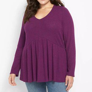 LANE BRYANT Babydoll Max Swing Hacci Top